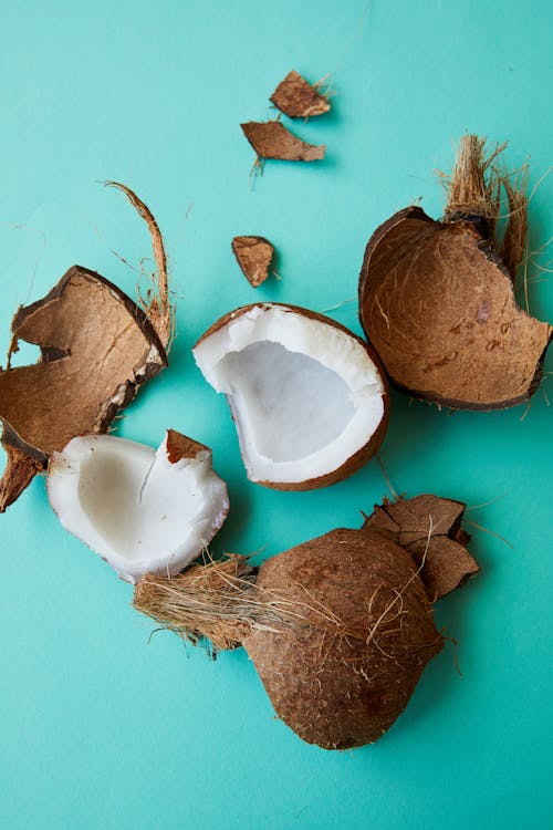 Foto di una noce di cocco tagliata